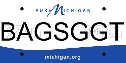 BAGSGGT Michigan License Plate