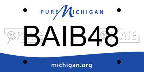 BAIB48 Michigan License Plate