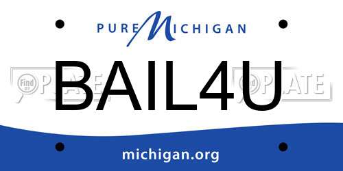 BAIL4U Michigan License Plate