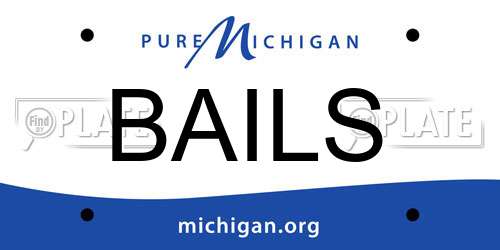 BAILS Michigan License Plate