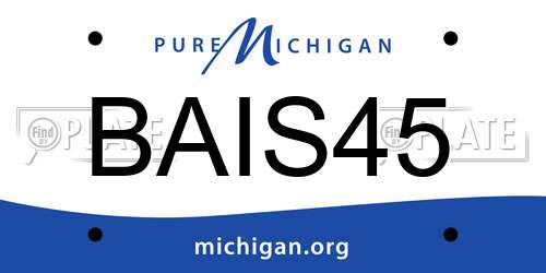 BAIS45 Michigan License Plate