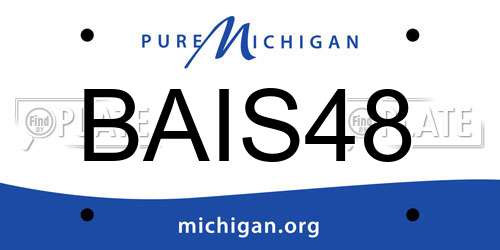 BAIS48 Michigan License Plate