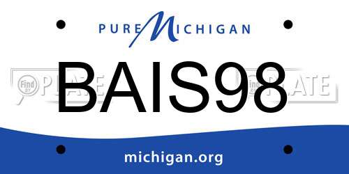 BAIS98 Michigan License Plate