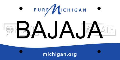 BAJAJA Michigan License Plate