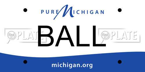 BALL Michigan License Plate