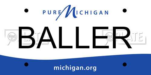BALLER Michigan License Plate