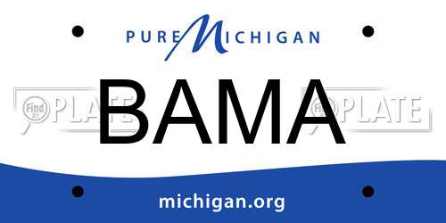BAMA Michigan License Plate