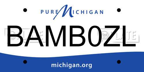 BAMB0ZL Michigan License Plate