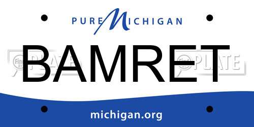 BAMRET Michigan License Plate