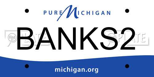 BANKS2 Michigan License Plate