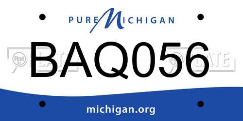BAQ056 Michigan License Plate