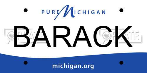 BARACK Michigan License Plate