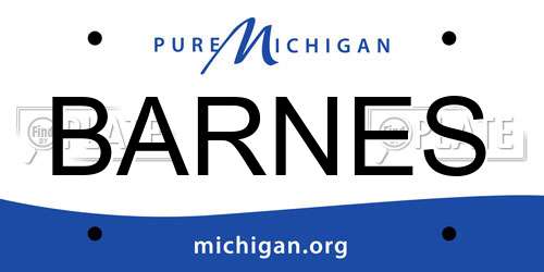 BARNES Michigan License Plate