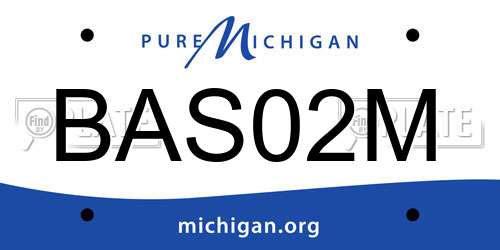 BAS02M Michigan License Plate