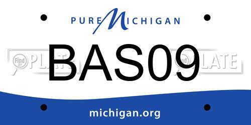 BAS09 Michigan License Plate