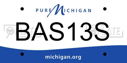 BAS13S Michigan License Plate
