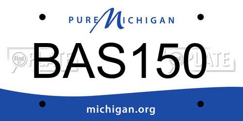 BAS150 Michigan License Plate