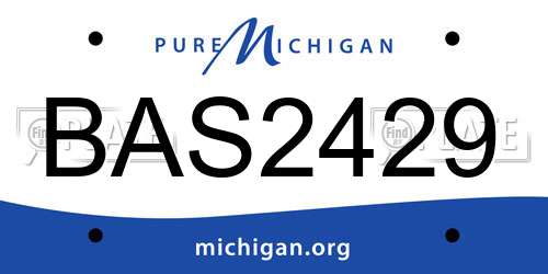 BAS2429 Michigan License Plate