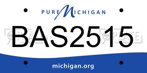 BAS2515 Michigan License Plate