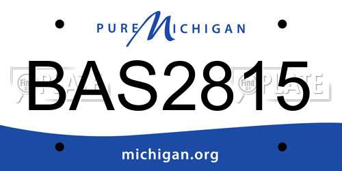 BAS2815 Michigan License Plate