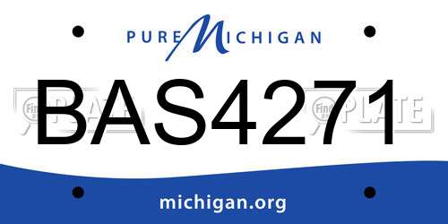 BAS4271 Michigan License Plate