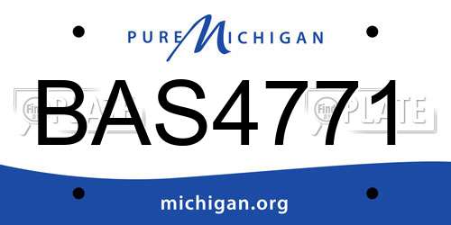 BAS4771 Michigan License Plate