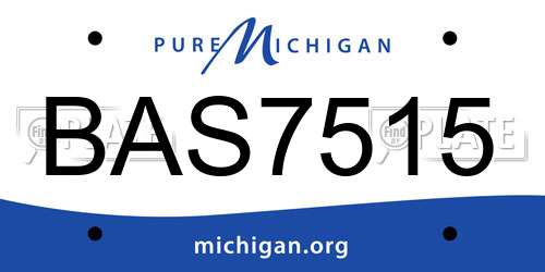 BAS7515 Michigan License Plate