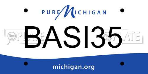 BASI35 Michigan License Plate