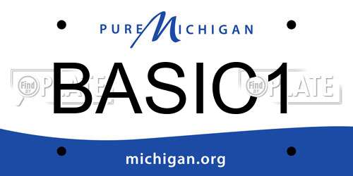 BASIC1 Michigan License Plate