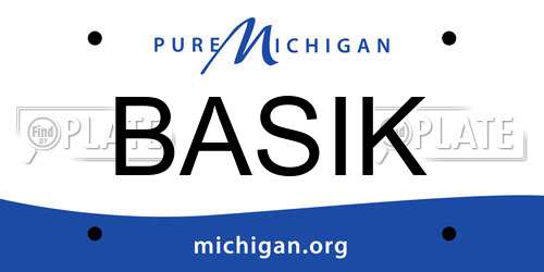 BASIK Michigan License Plate