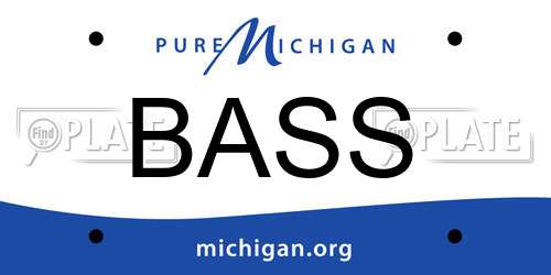 BASS Michigan License Plate