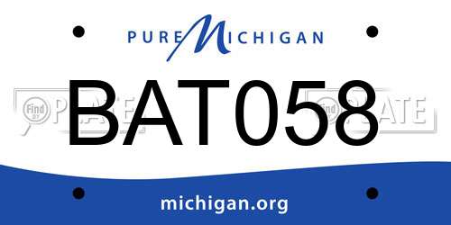 BAT058 Michigan License Plate