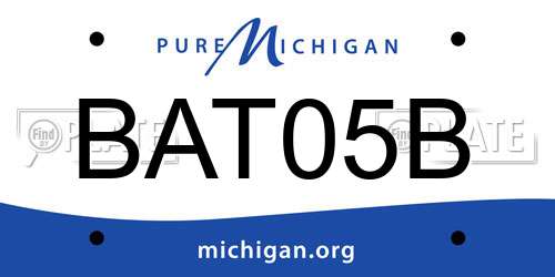 BAT05B Michigan License Plate