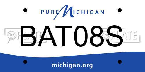 BAT08S Michigan License Plate