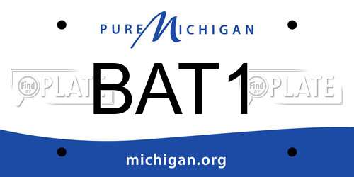 BAT1 Michigan License Plate