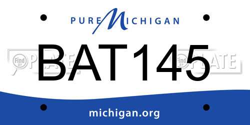 BAT145 Michigan License Plate