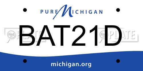 BAT21D Michigan License Plate