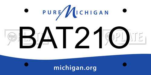 BAT21O Michigan License Plate