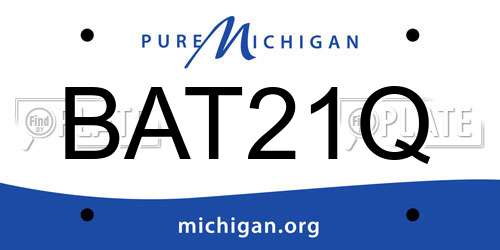 BAT21Q Michigan License Plate