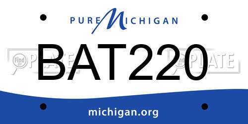 BAT220 Michigan License Plate
