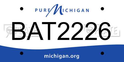 BAT2226 Michigan License Plate