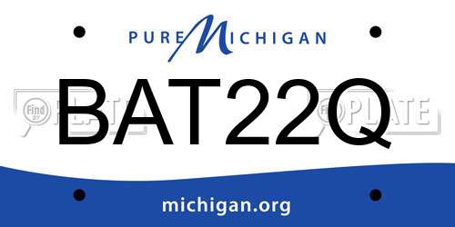 BAT22Q Michigan License Plate