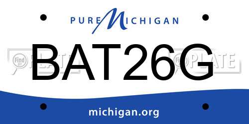 BAT26G Michigan License Plate