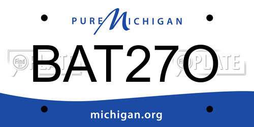 BAT27O Michigan License Plate