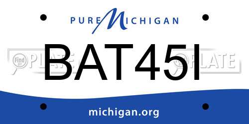 BAT45I Michigan License Plate