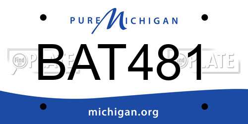 BAT481 Michigan License Plate