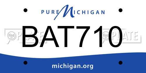 BAT710 Michigan License Plate