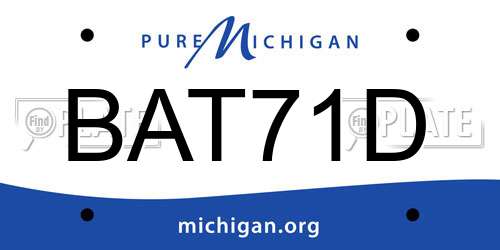 BAT71D Michigan License Plate