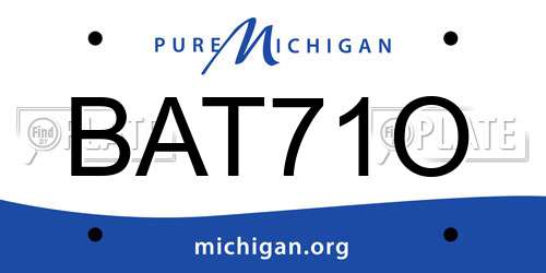 BAT71O Michigan License Plate