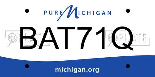 BAT71Q Michigan License Plate